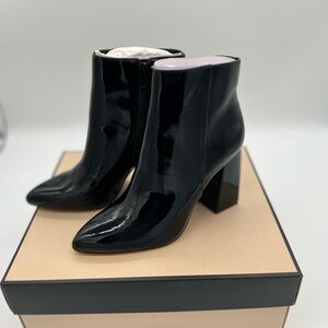 BCBGeneration Womens Briel Black Patent Ankle Boots 6 Medium 36 Euro